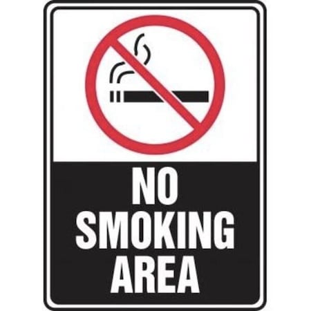 Accuform Safety Sign NO SMOKING ALLOWED 7 in x 10 in MSMK489XP